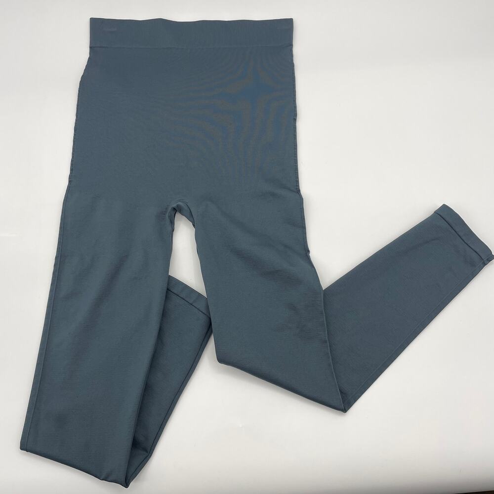 BLANQI Maternity Leggings Size L Over Belly Support Knit Seam Free Ankle Length